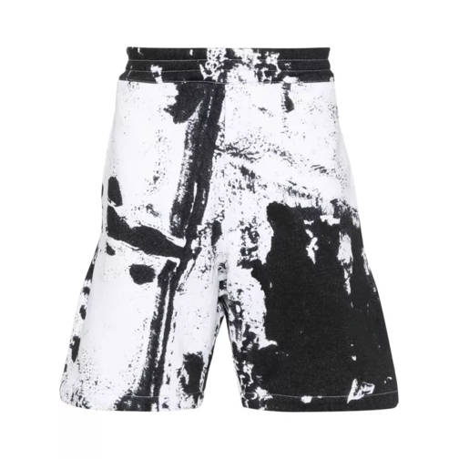 Alexander McQueen White/Black Graffiti Print Shorts White 