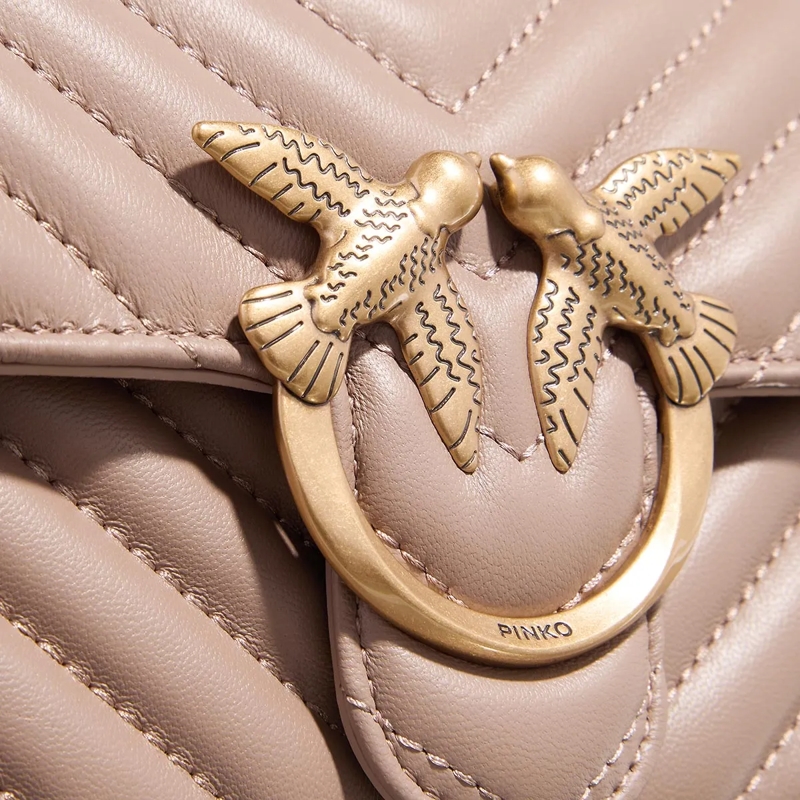 Pinko Minitasche Love One Mini Dc Biscotto Zenzero-Antique Gold(Image 9)