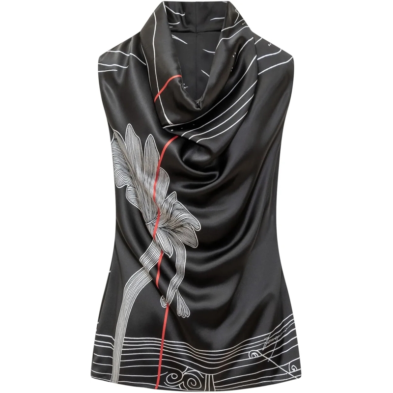 Salvatore Ferragamo Top Camicia schwarz
