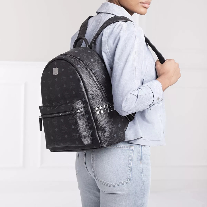 Mcm mini shop backpack black