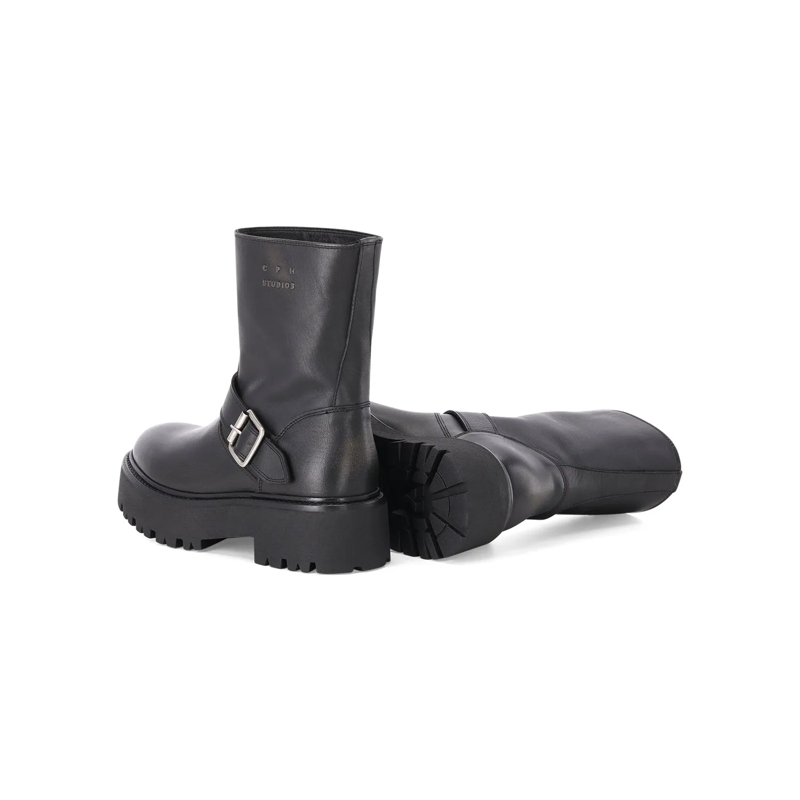 Copenhagen Schnürschuhe Plateaustiefelette CPH900 aus Leder schwarz(Image 3)