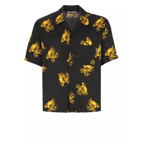 Palm Angels Burning Monogram Shirt Black 