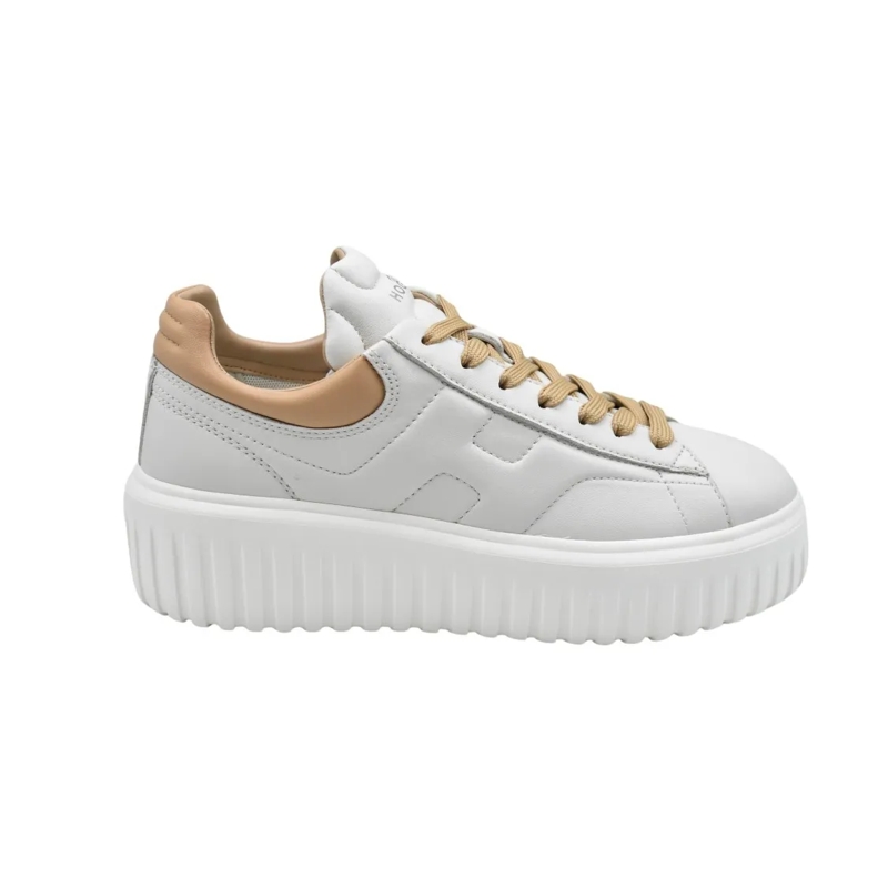 Hogan Lage-top sneaker Ivory Sneakers With Platform Sole And Rounded Toe Neutrals