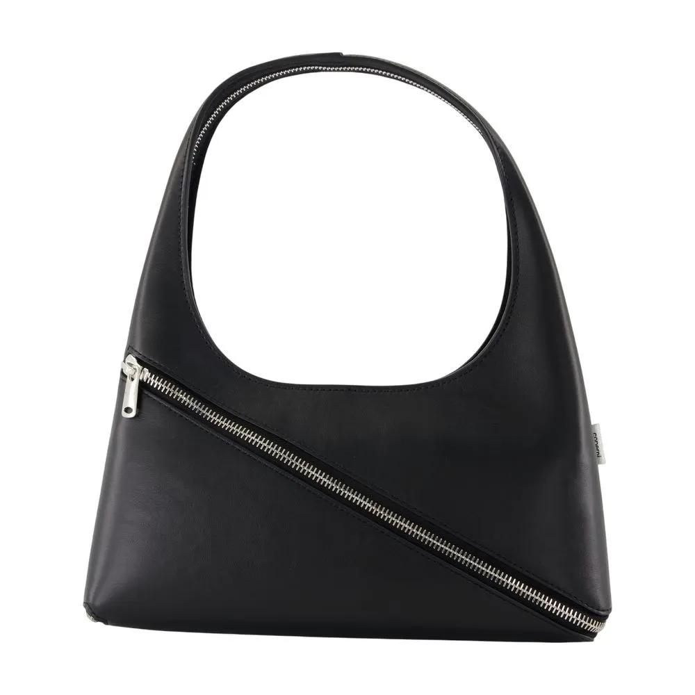 Coperni Hobo bags Zip Handbag Leather Black in zwart
