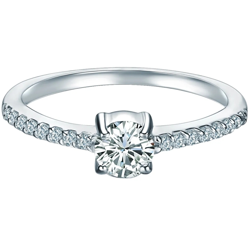 Trilani Ring Ring Sterling Silber Zirkonia weiß silber