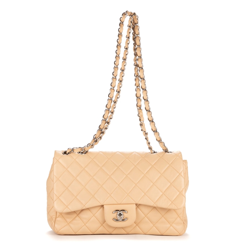 Chanel Crossbody Bag Timeless flap Jumbo beige
