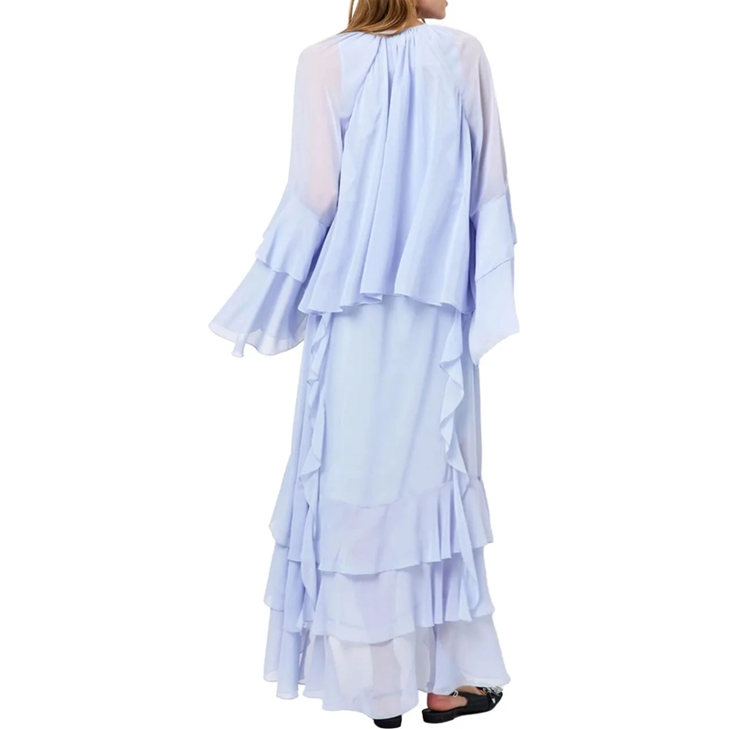 DANTE6 Bluse Dante 6 Baltimore Volant Romantic Blouse Blouses L blau(Image 4)