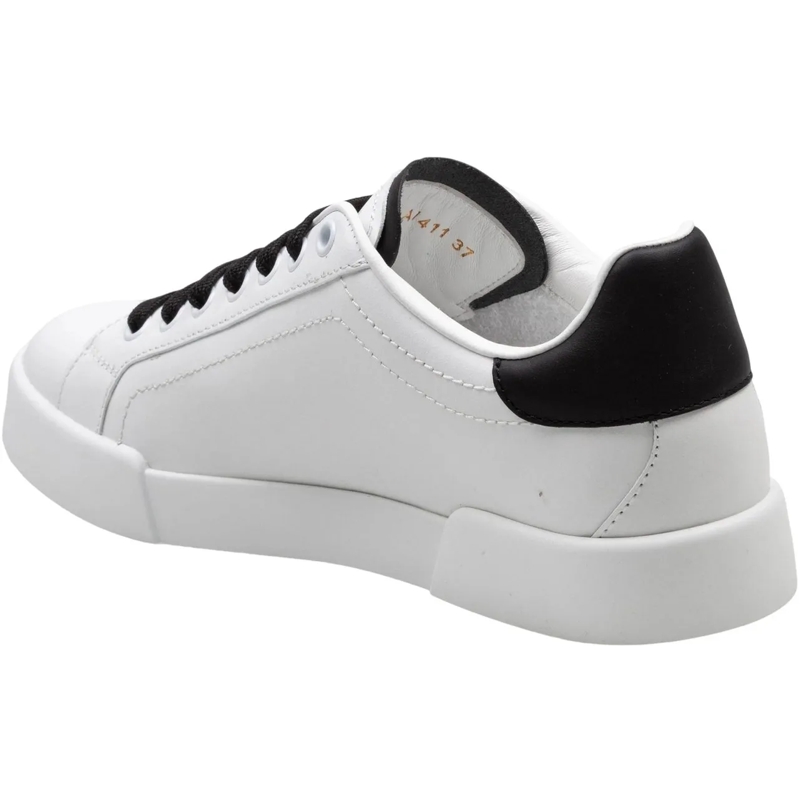 Dolce&Gabbana Low-Top-Sneaker Portofino Light Leather Sneakers With Dg Logo White(Image 8)