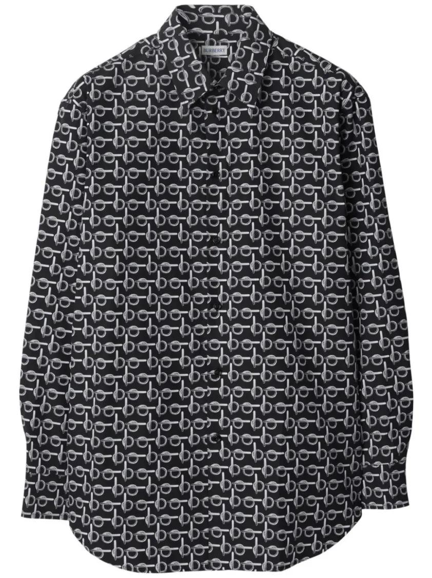 Thumbnail - Burberry - Shirt With Logo - Größe L - schwarz