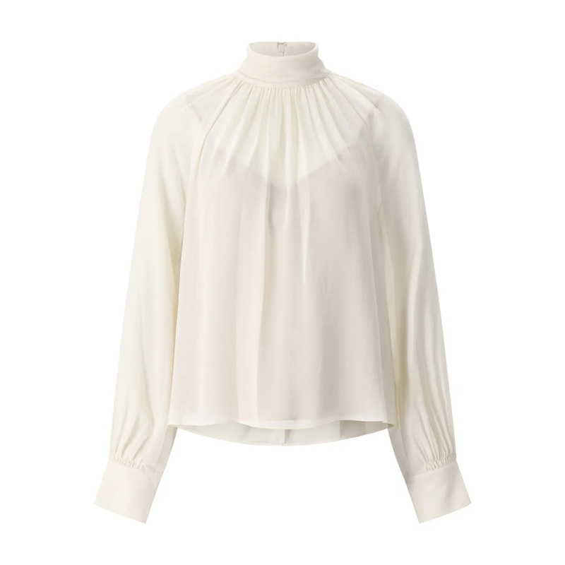 Vince Bluse Fließendes Blusenshirt Creme