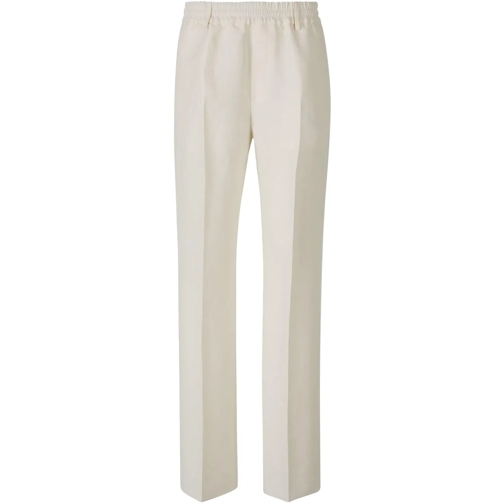 Burberry Pantalons Plain Canvas Trousers beige