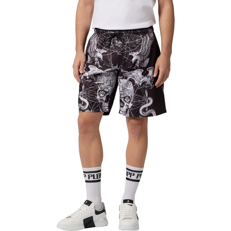 Philipp Plein Shorts Nylon Shorts Tattoo schwarz(Image 3)