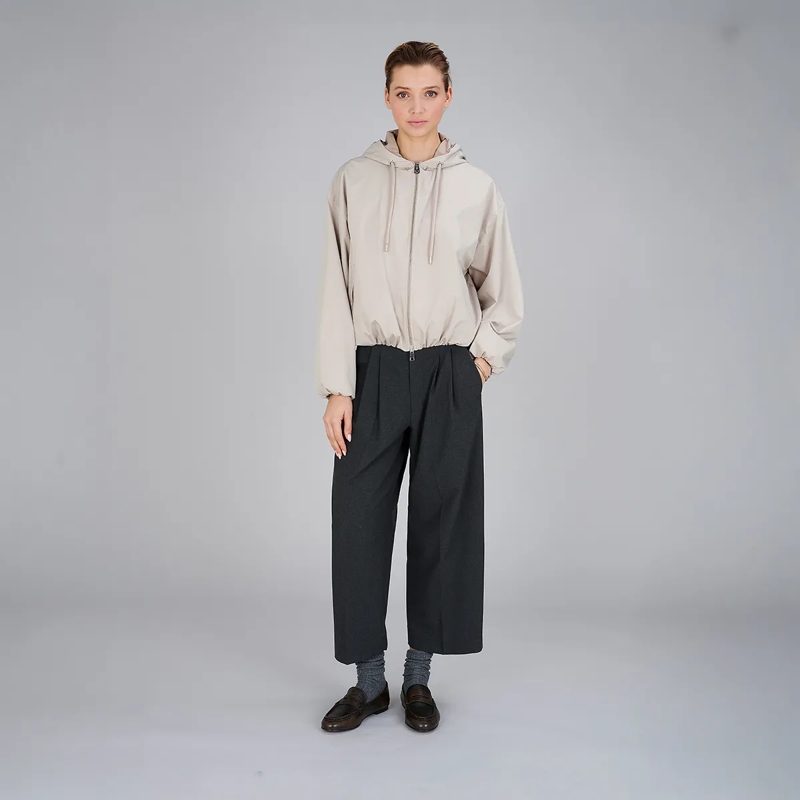 True Religion Übergangsjacke - Lange Ärmel- Oversize-Schnitt- Balloon-Ärmel- beige(Image 2)