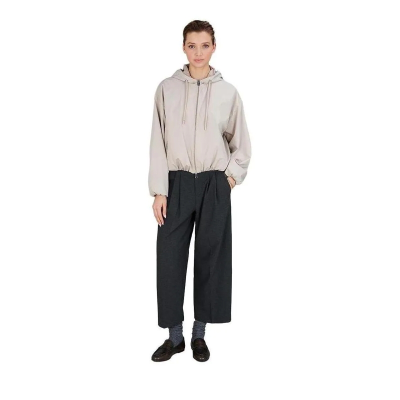 True Religion Übergangsjacke - Lange Ärmel- Oversize-Schnitt- Balloon-Ärmel- beige(Image 4)