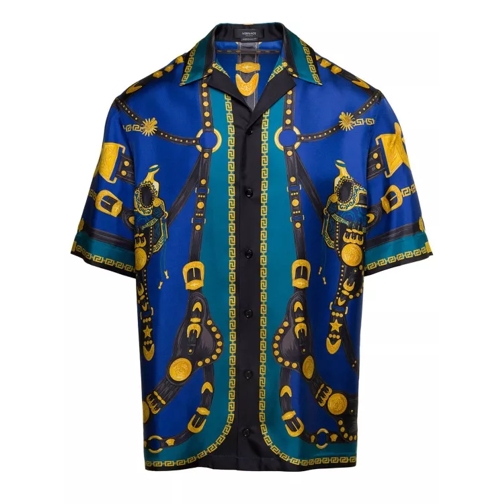 Versace Harnes Print Shirt Blue 