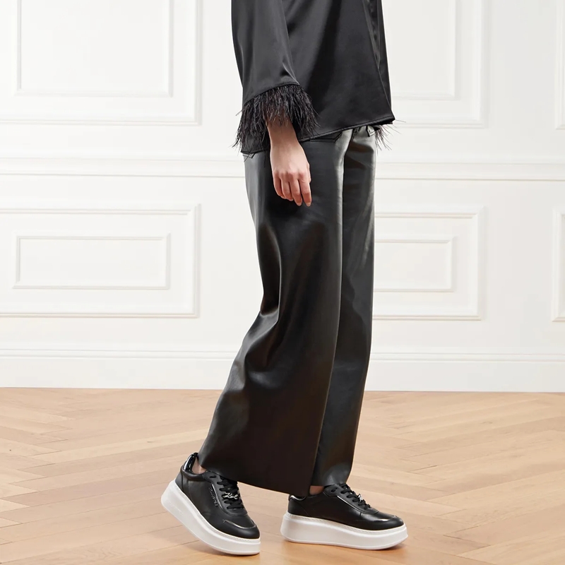 Karl Lagerfeld Plateau-Sneaker Anakapri Brooch Lace Keeper Black Lthr W/Silver(Image 2)