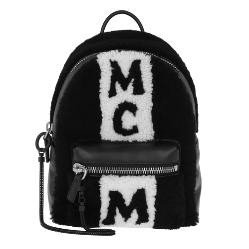 MCM Shear Stripe Backpack Small Black Backpack
