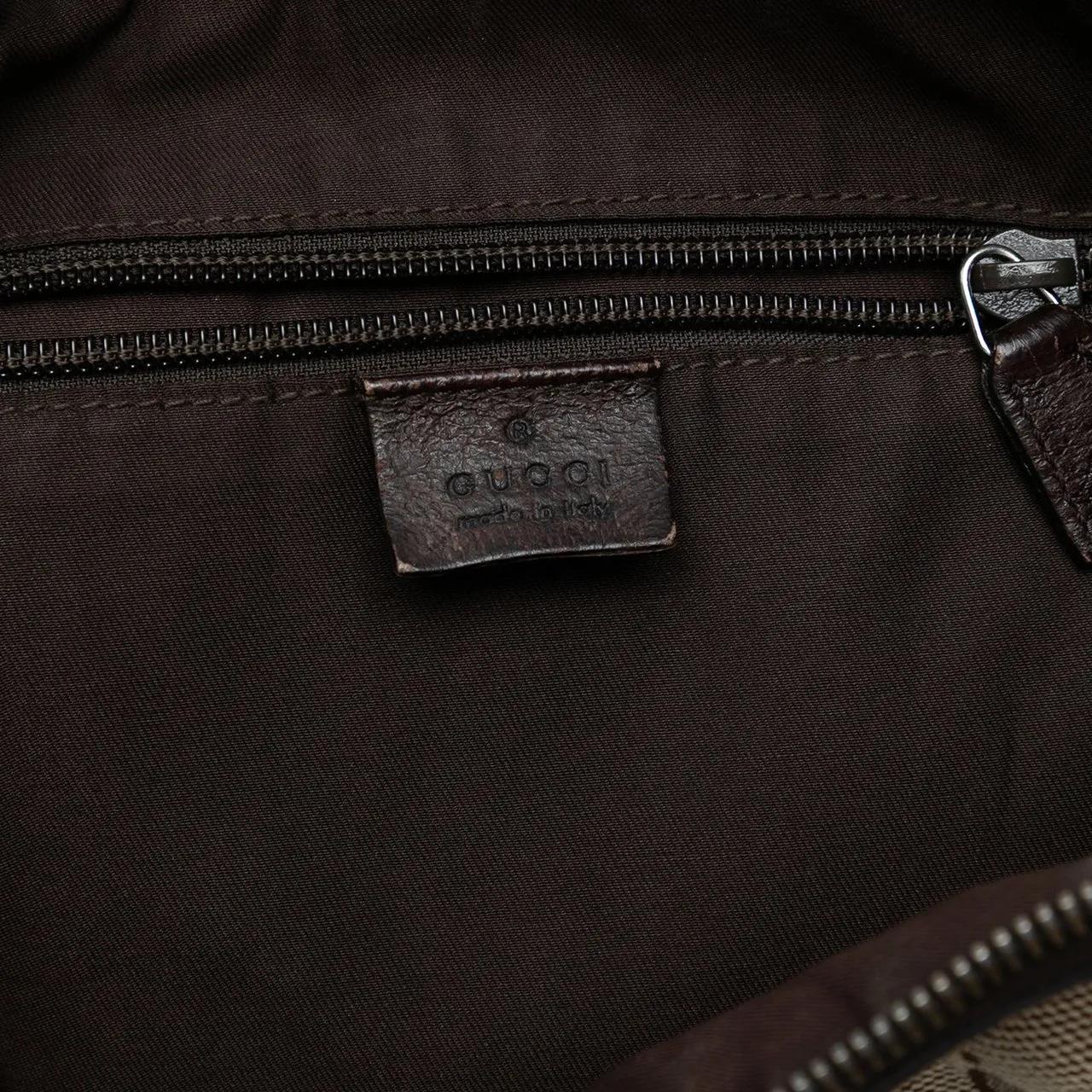 Thumbnail - Gucci Hobo Bags - GG Canvas Web Half Moon Crossbody - Gr. unisize - in Braun - für Damen