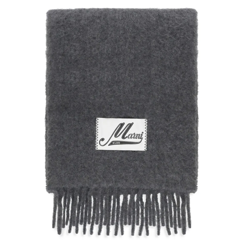 Marni Lichtgewicht Sjaal Brushed Alpaca Scarf Grey