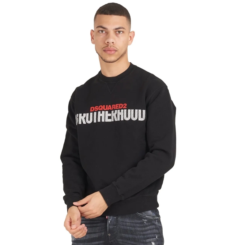 Dsquared2  Dsq2 brotherhood relief sweat schwarz