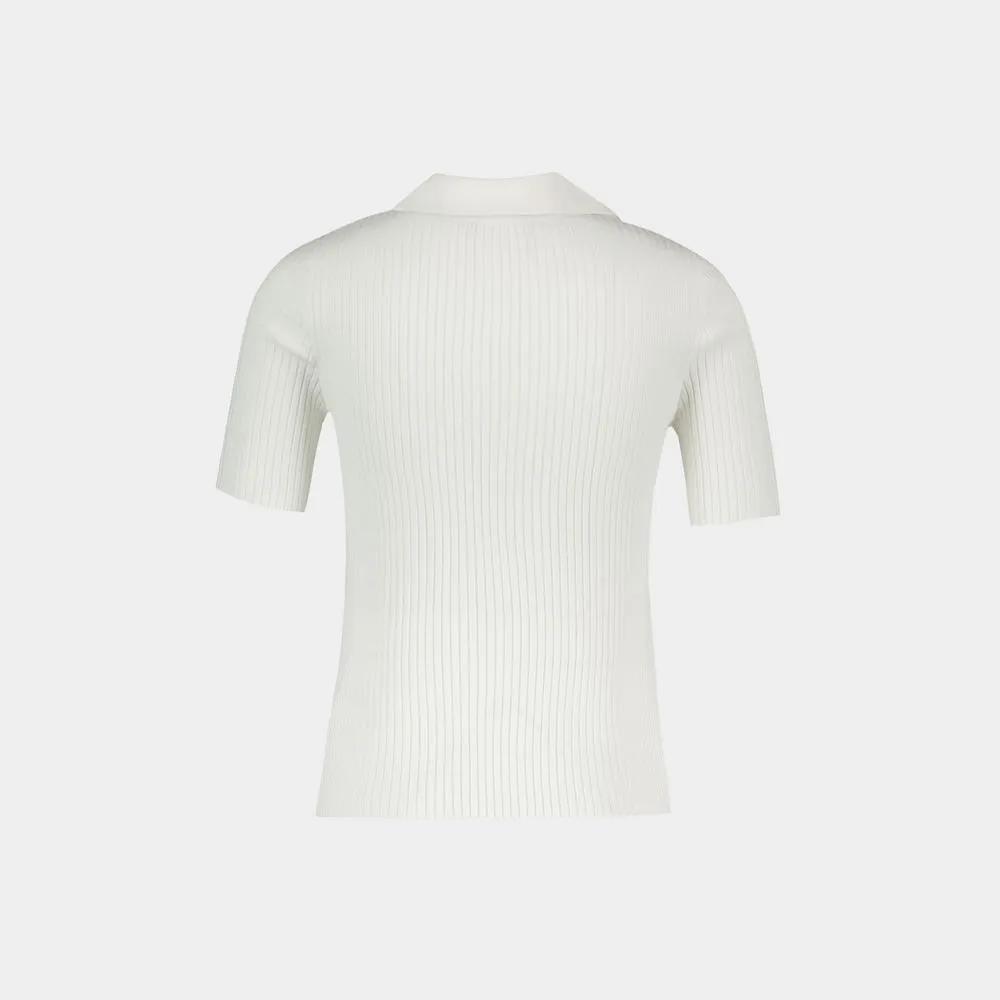 Courrèges Signature Polo - Cotton - White White | T-Shirts