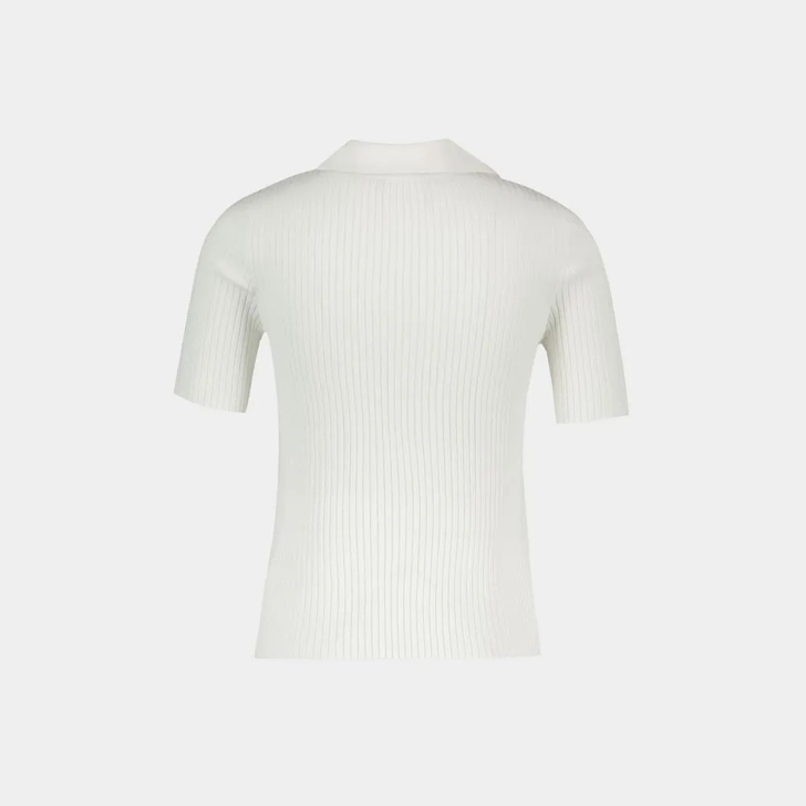 【関税込み】Signature Polo - Courreges - Cotton - White Courrèges Signature Polo - Courreges - Cotton - White