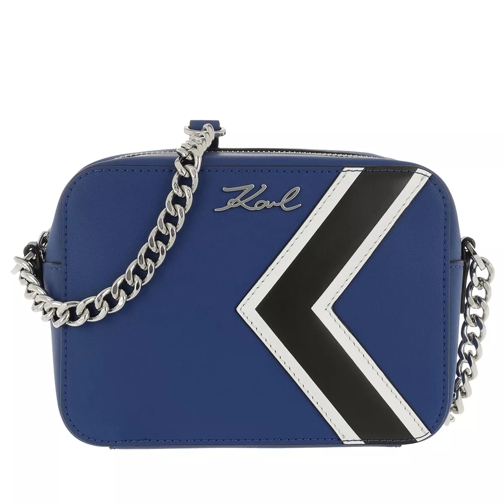 Karl Lagerfeld K/Stripes Camera Bag Blue Crossbody Bag