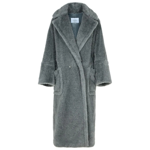 Max Mara  Kadiak' Grey Alpaca Blend Coat Grey