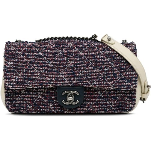 Chanel Schultertasche 2016 Small Airlines Tweed Flap blau