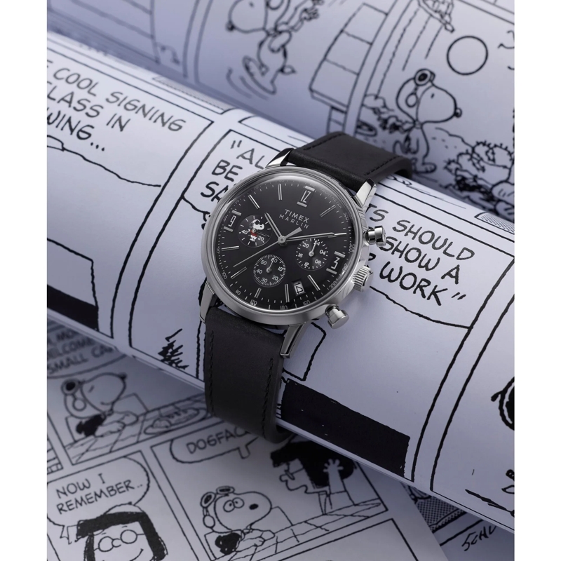 Timex Quarzuhr Quarz-Analoguhr Timex X Peanuts Marlin® Joe Cool schwarz(Image 6)