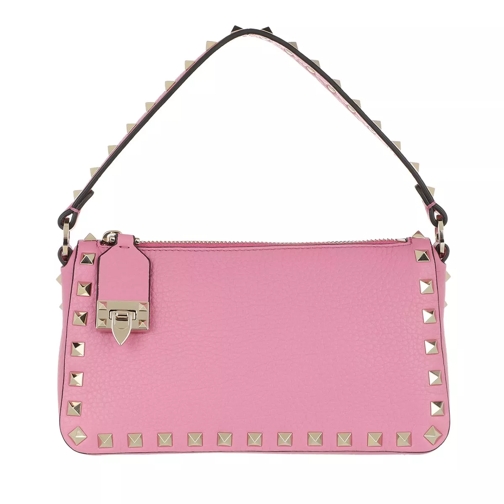 Valentino Garavani Small Rockstud Satchel Bag Leather Dawn Pink Cartable