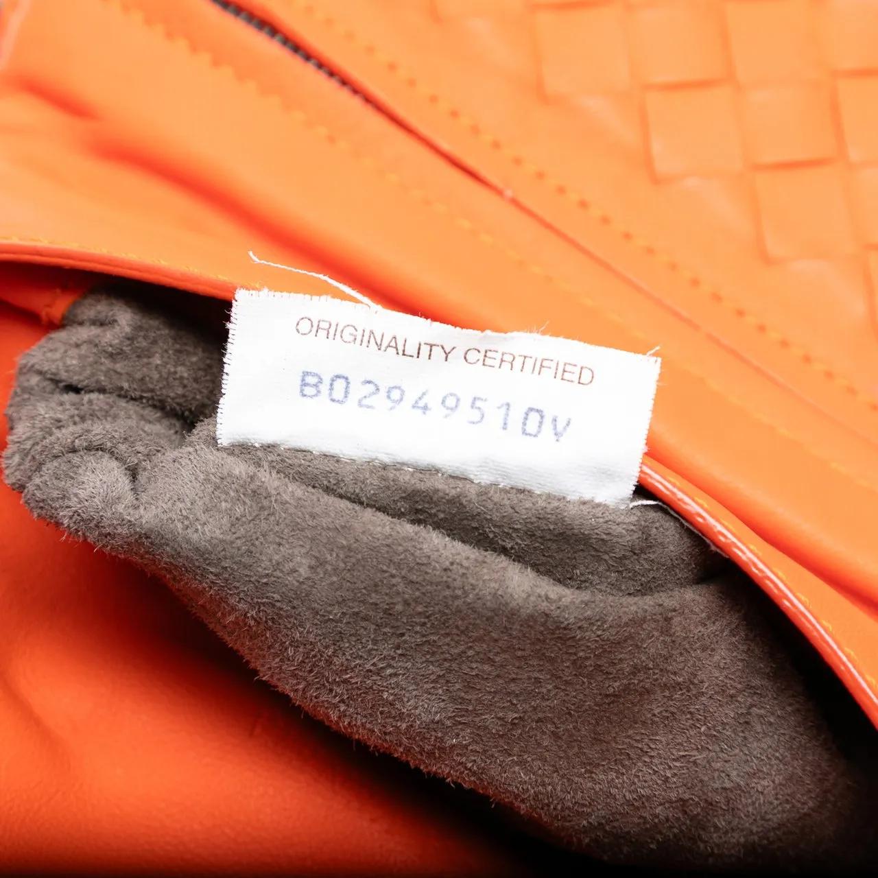 Thumbnail - Bottega Veneta Hobo Bags - Mini Nappa Intrecciato Expandable Chain Flap Cross - Gr. unisize - in Orange - für Damen