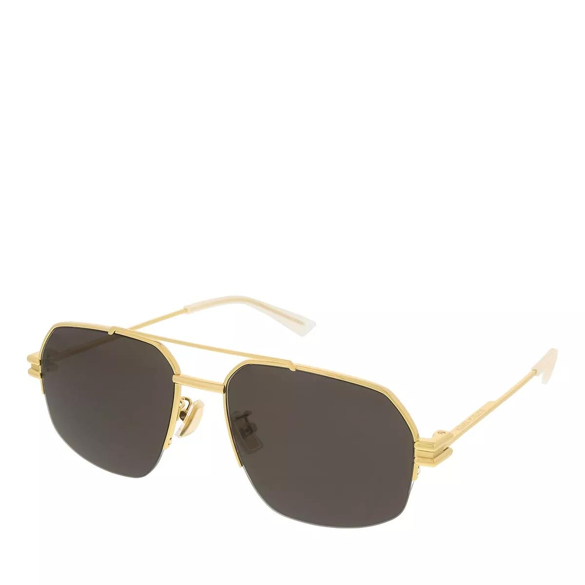Bottega Veneta BV1127S-002 57 Sunglass Unisex Metaltal Gold-Gold 