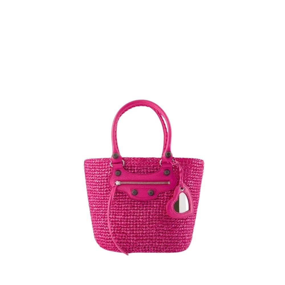 Balenciaga Shopper - Le Cagole Panier M Shoulder Bag - Nylon - Pink - Gr. unisize - in Rosa - für Damen