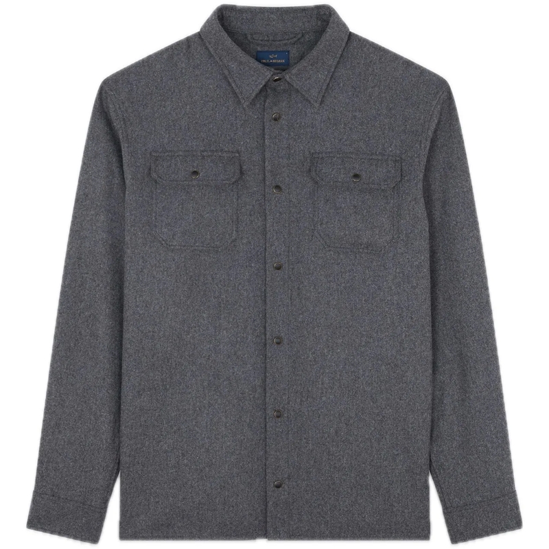 Paul & Shark Doudoune Wool blend overshirt grau