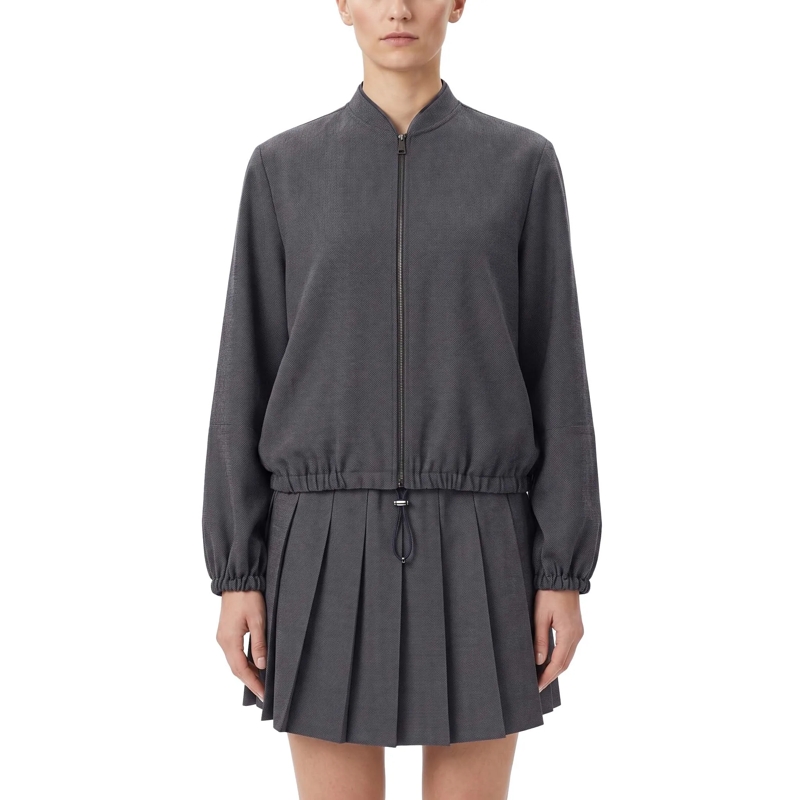 Fabiana Filippi Overgangsjas Bomberjacke aus Wolle grau(Image 2)