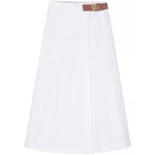 Lorena Antoniazzi Belted A-Line Midi Skirt White 