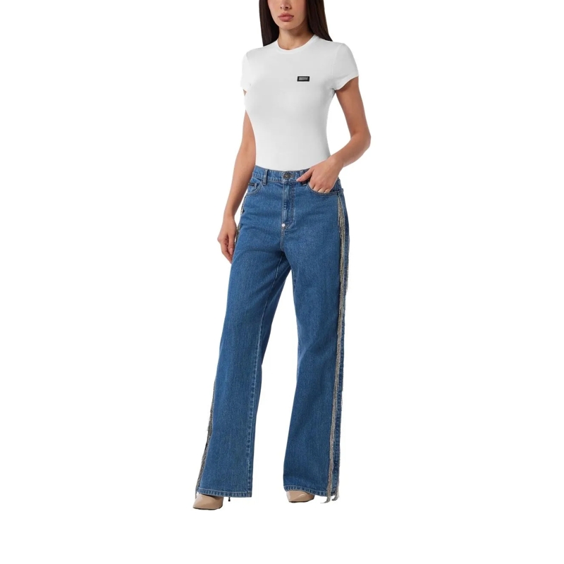 Philipp Plein Jeans Skater-Passform Mit Schmucksteinen grau(Image 4)