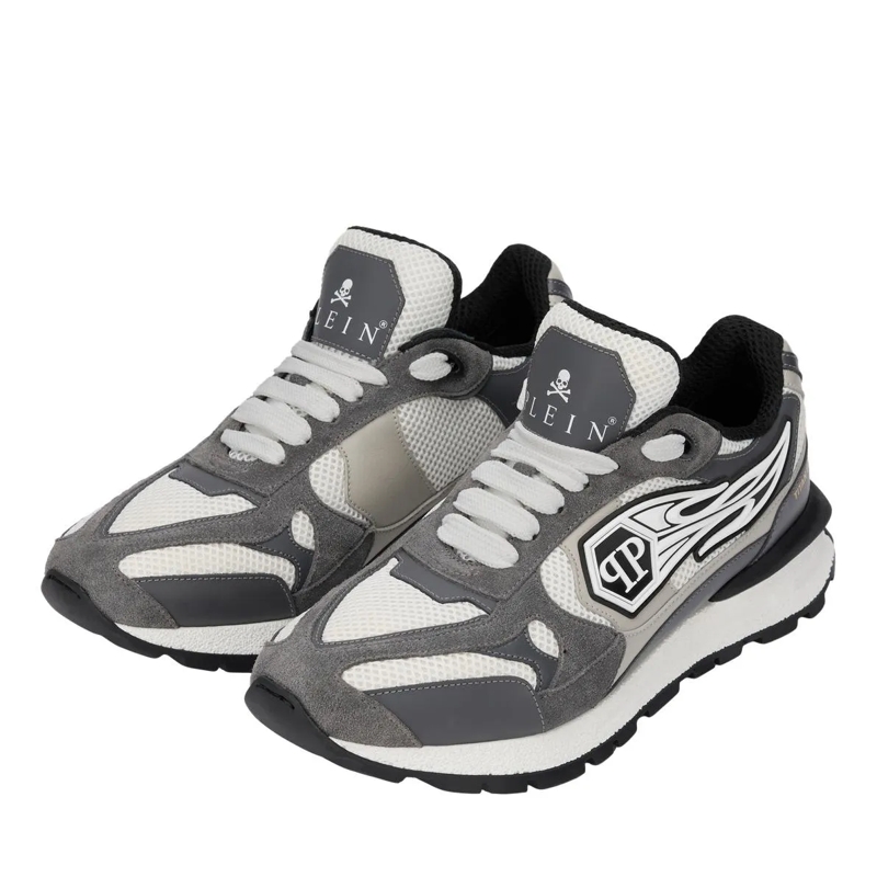 Philipp Plein Low-Top-Sneaker Mit diesen Predator-Sneakern in Lo-Top-Form aus ge grau(Image 2)