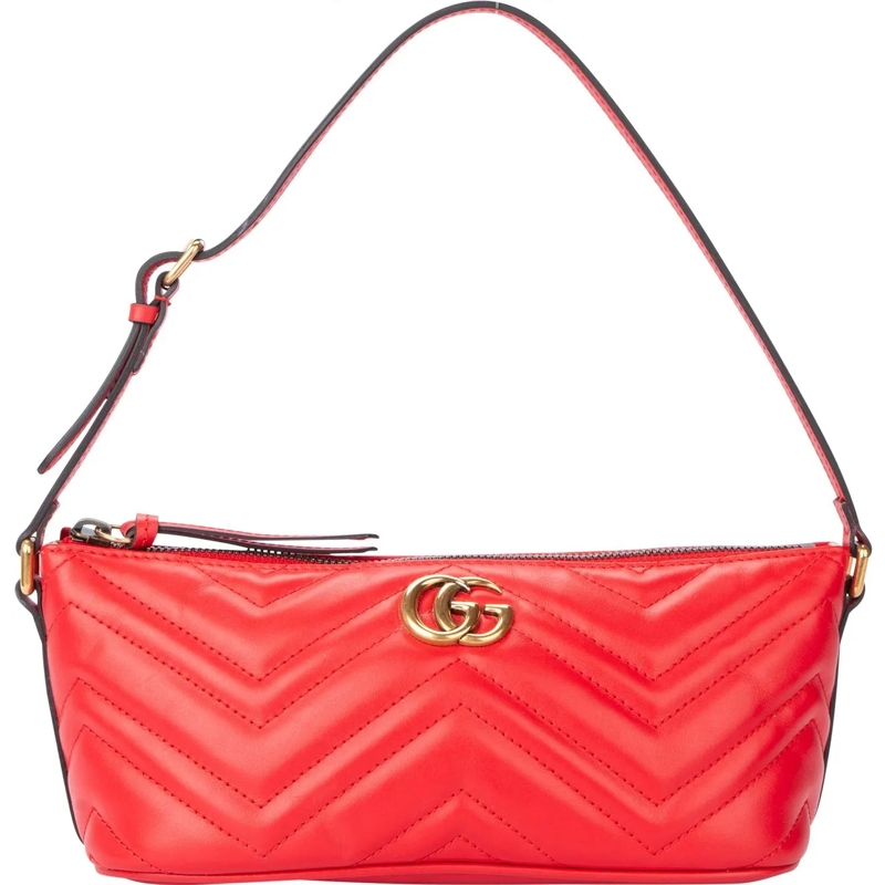 Gucci Schultertasche Gucci Rosso Leather Marmont Shoulder Bag mehrfarbig