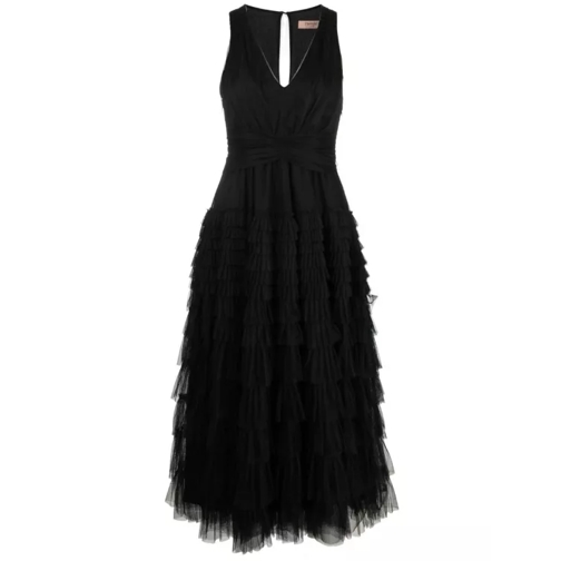 Twin-Set Black Sleeveless Midi Dress Black 
