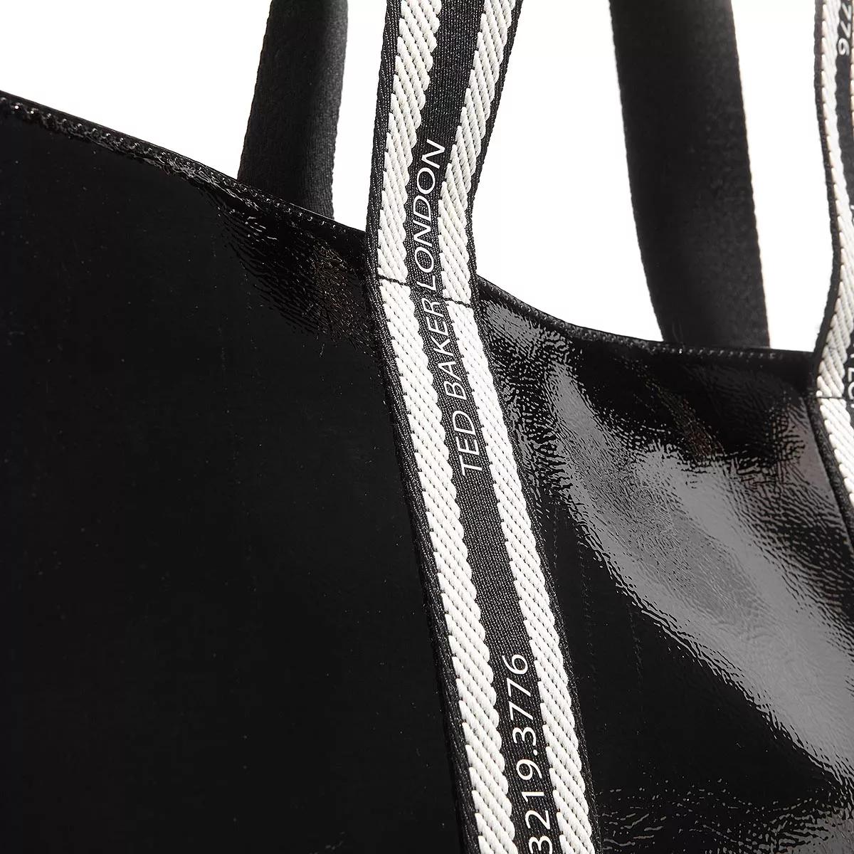 Ted Baker Totes Celinie Branded Webbing Leather Large Tote in zwart