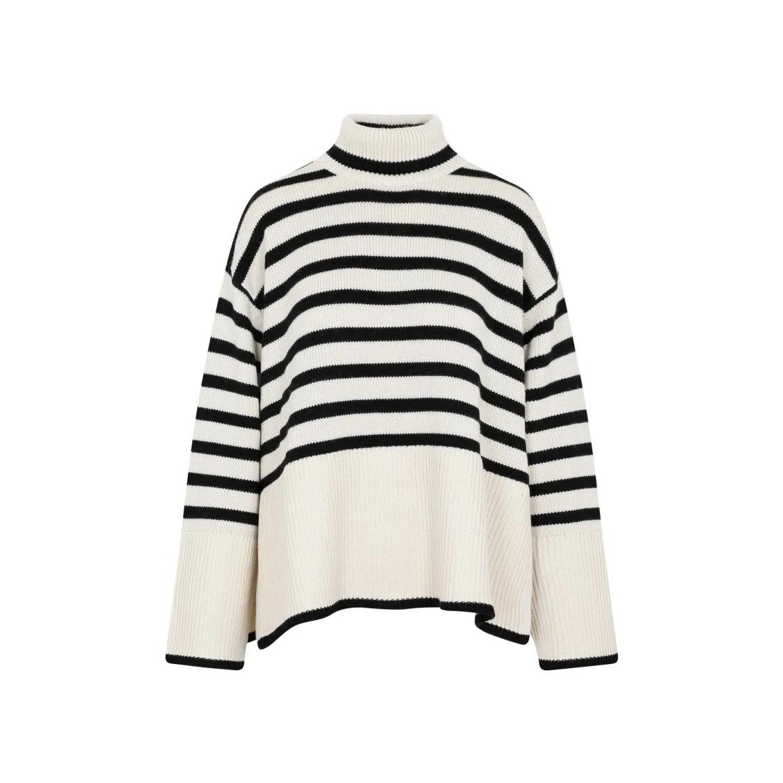 TOTEME - Striped Roll Neck Jumper - Größe S -