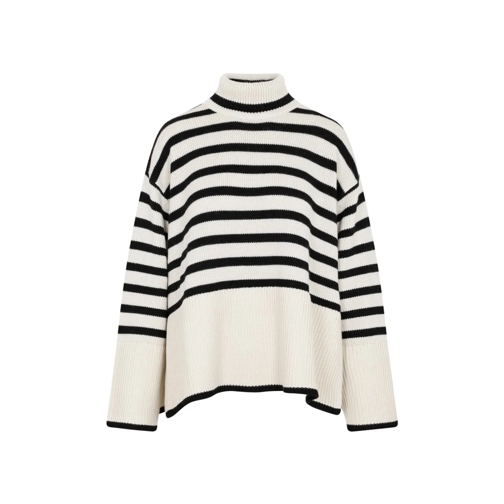 TOTEME Striped Roll Neck Jumper Neutrals Pull