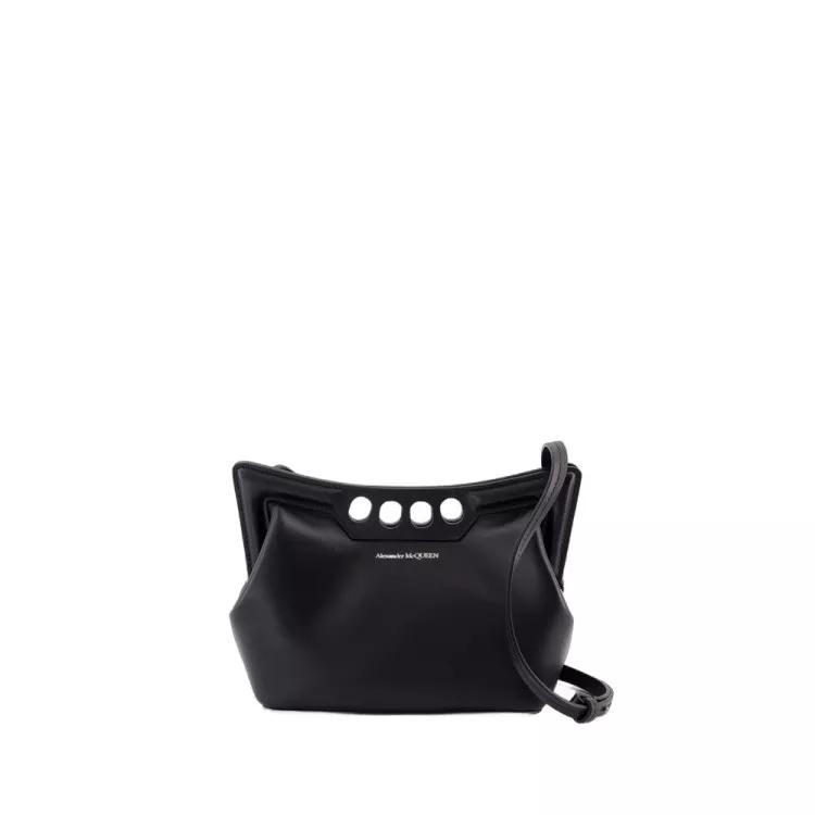 Alexander McQueen Crossbody Bags - The Mini Peak Purse - Leather - Black - Gr. unisize - in Schwarz - für Damen