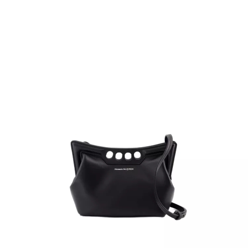 Alexander McQueen The Mini Peak Purse - Leather - Black Black Crossbodytas