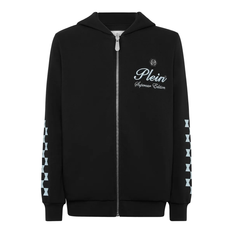 Philipp Plein Top Sweatjacke Mit Kapuze schwarz