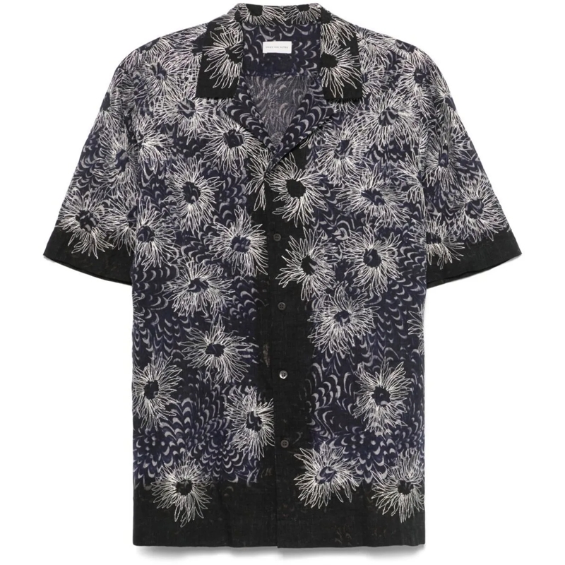 Dries Van Noten Legeres Oberteil Shirts Blue blau