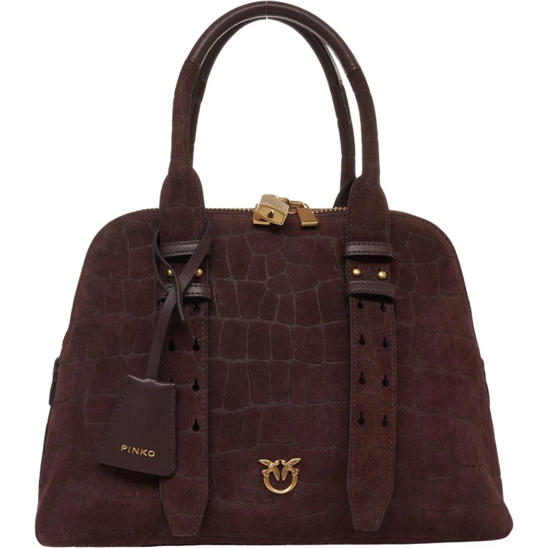 Pinko Fourre-tout Suede handbag 'Escape' rot