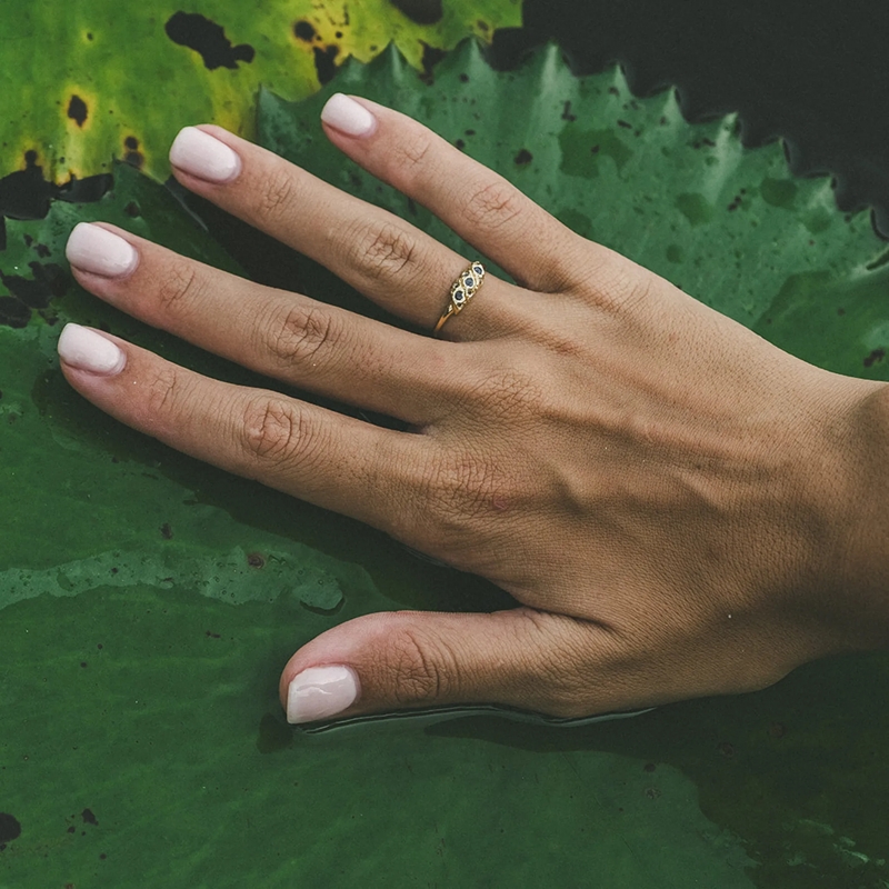 Haze & Glory Ring Ring Mondstein Lolith 375 Gelbgold - Reef Ring gold(Image 7)